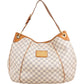 Louis Vuitton Damier Azur Canvas Galliera GM aus Damier Azur Canvas und Vachetta-Leder – Vorderansicht