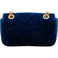 Gucci Velvet Matelassé GG Marmont Small Crossbody Bag