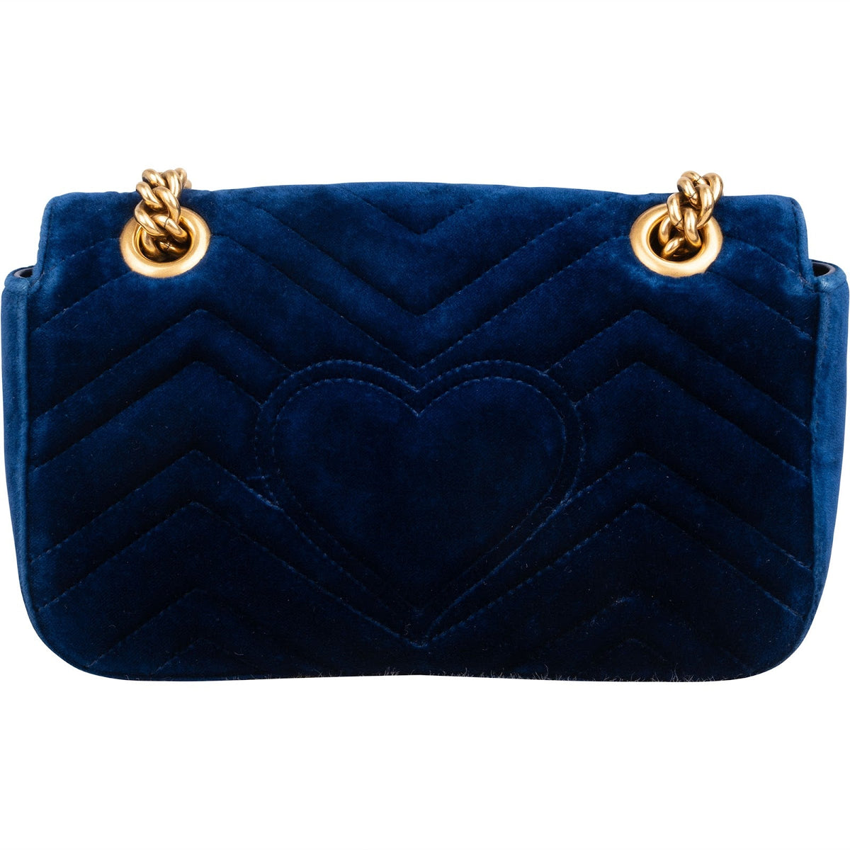 Gucci Velvet Matelassé GG Marmont Small Crossbody Bag