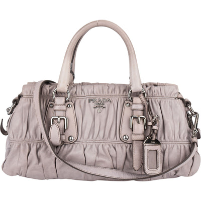 Prada Quilted Nappa Gaufre Satchel Handbag