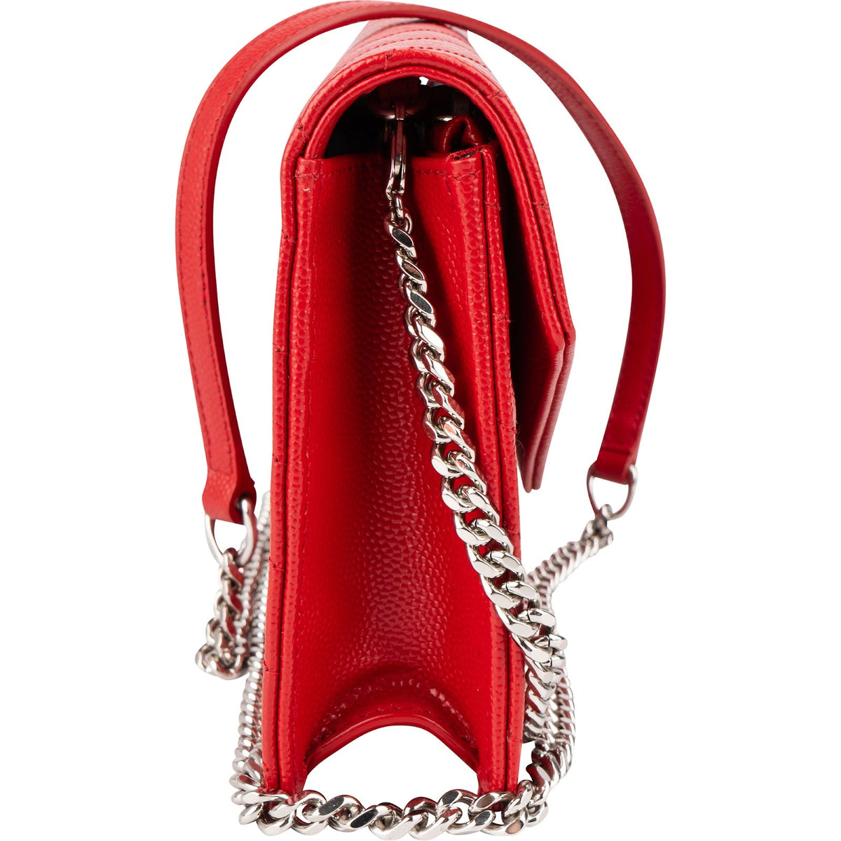Yves Saint Laurent Grain de Poudre Leather Envelope Wallet On Chain Crossbody Bag