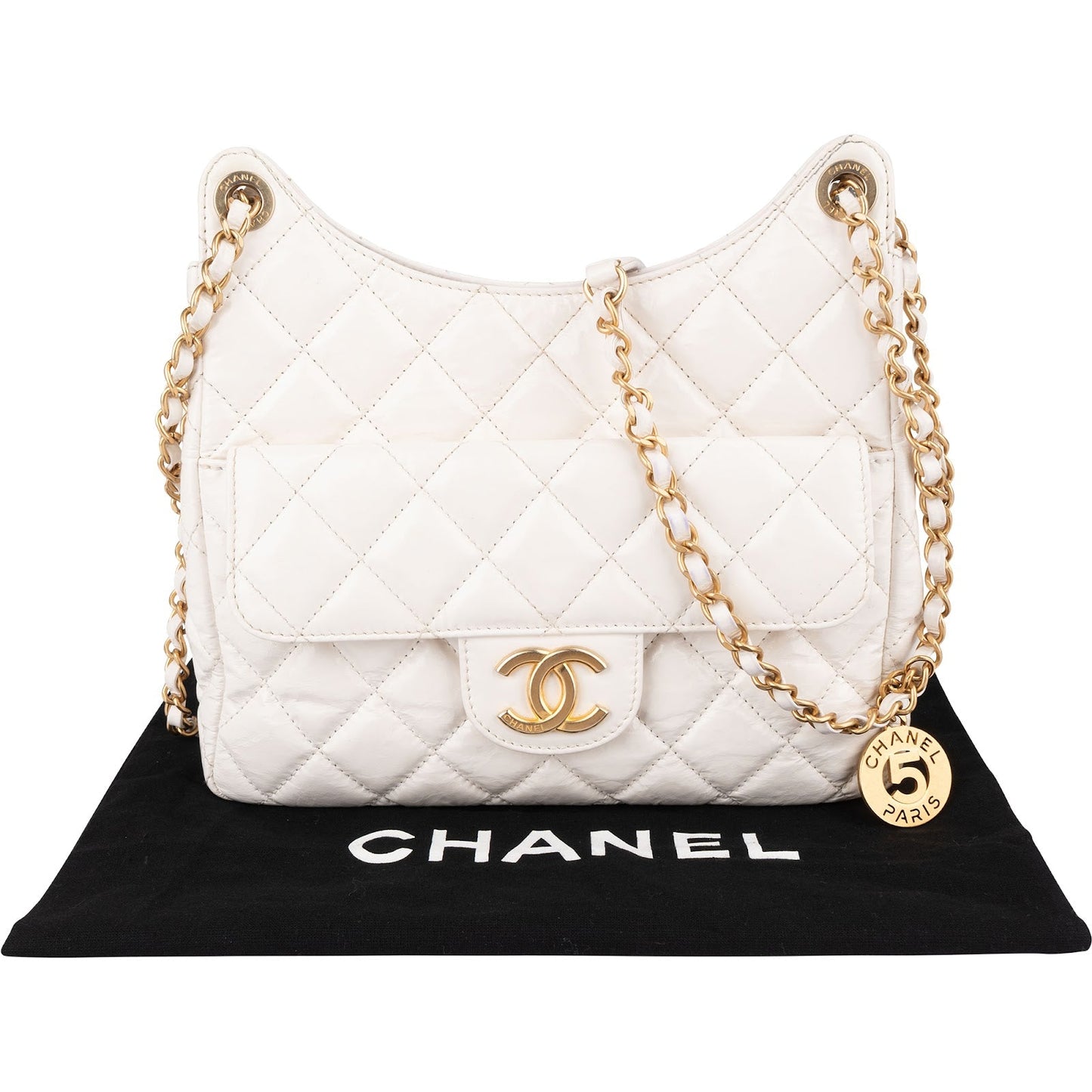 Chanel Quilted Leather Small Wavy CC Crossbody Bag