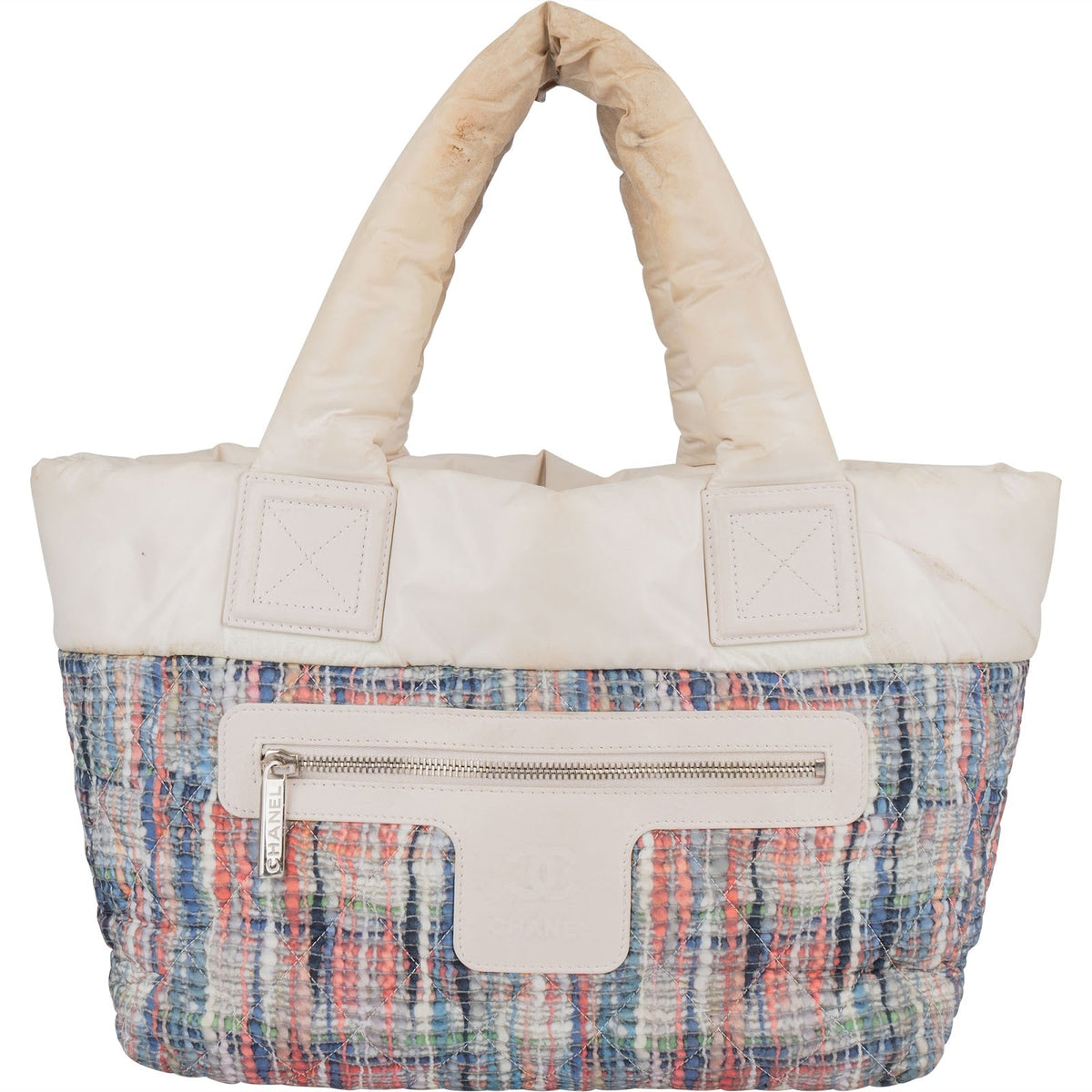 Chanel Coco Cocoon Tote aus Nylon in Tweed-Optik – Vorderansicht
