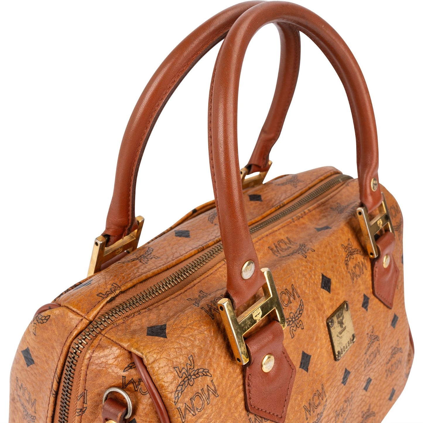 MCM Monogram Visetos Boston Handbag