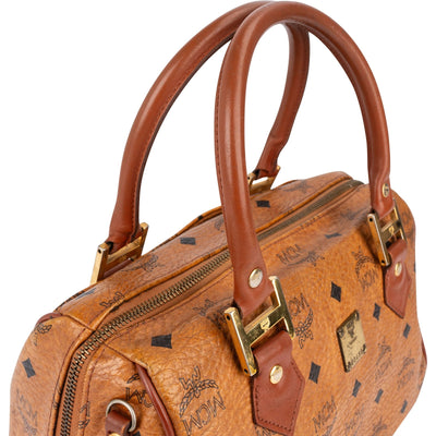 MCM Monogram Visetos Boston Handbag