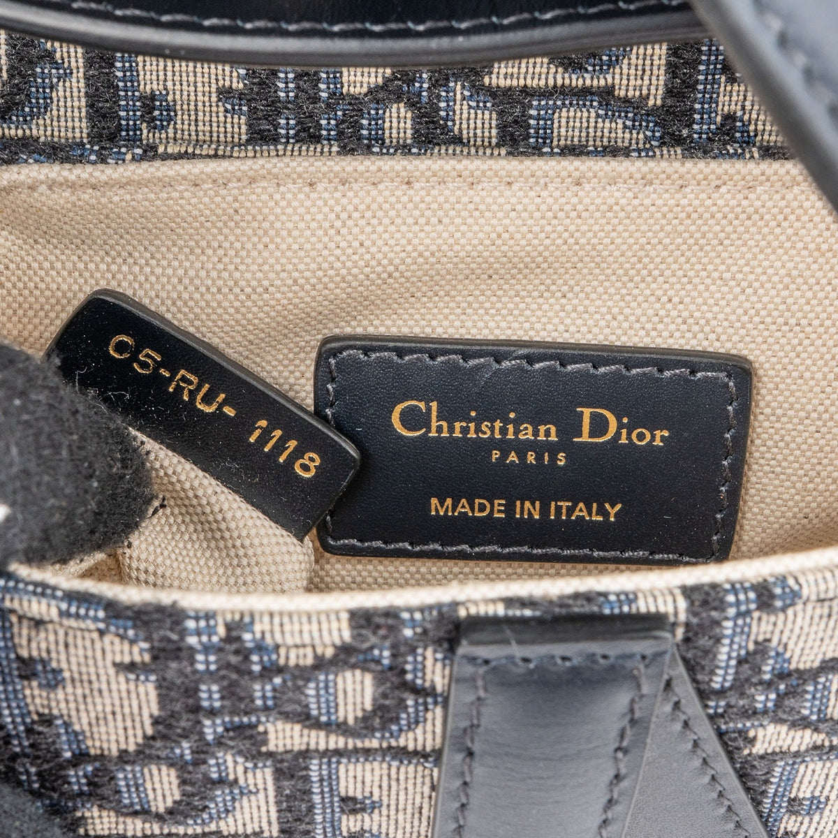 Christian Dior Oblique Trotter Monogram Canvas Small Saddle Handbag