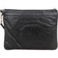 Balenciaga Black Arena Leather City Clutch