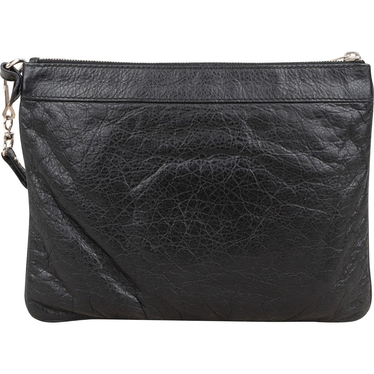 Balenciaga Black Arena Leather City Clutch