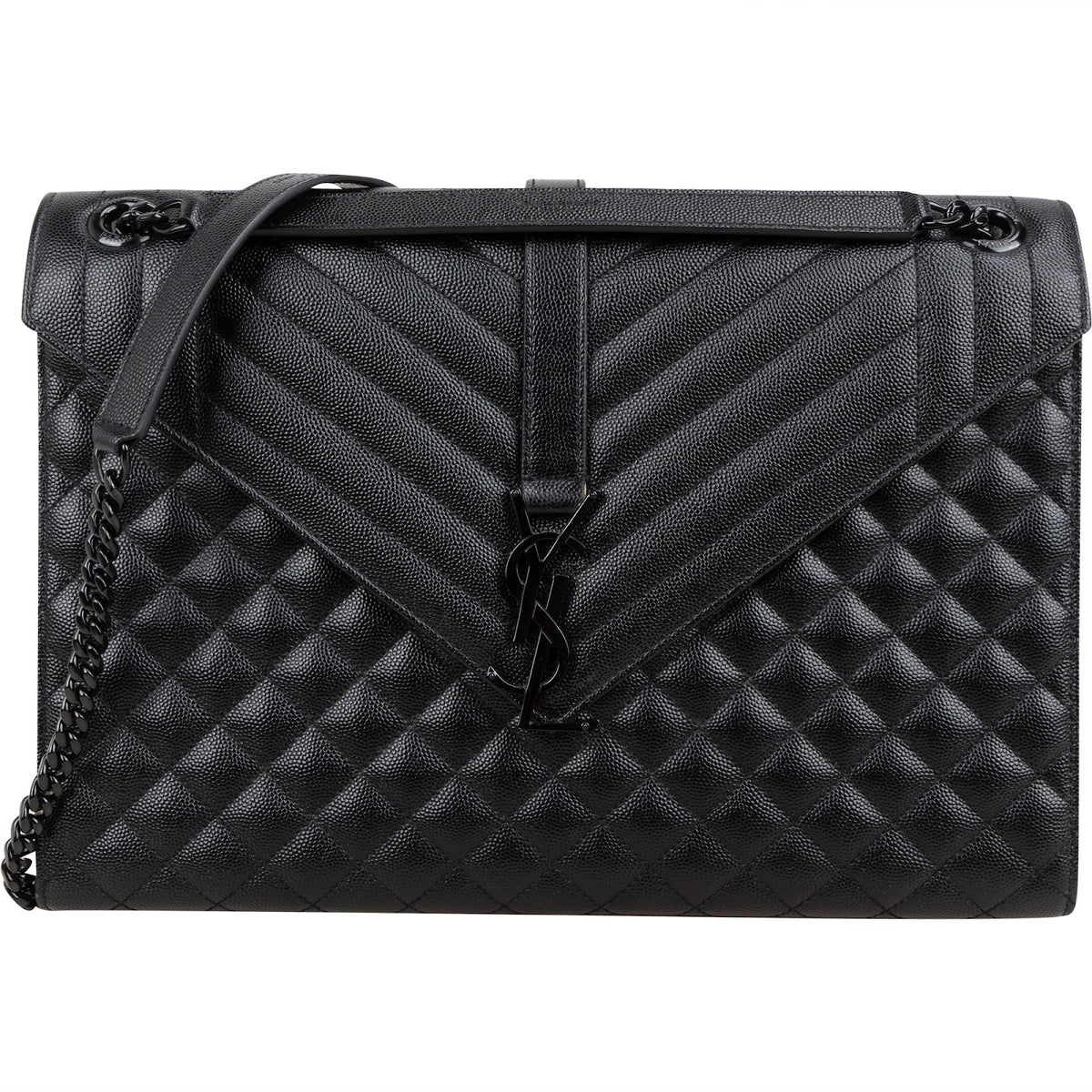 Yves Saint Laurent Grain De Poudre Matelassé Large Envelope Crossbody Bag
