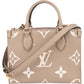 Louis Vuitton Leather Monogram Empreinte Bicolor OnTheGo PM Handbag
