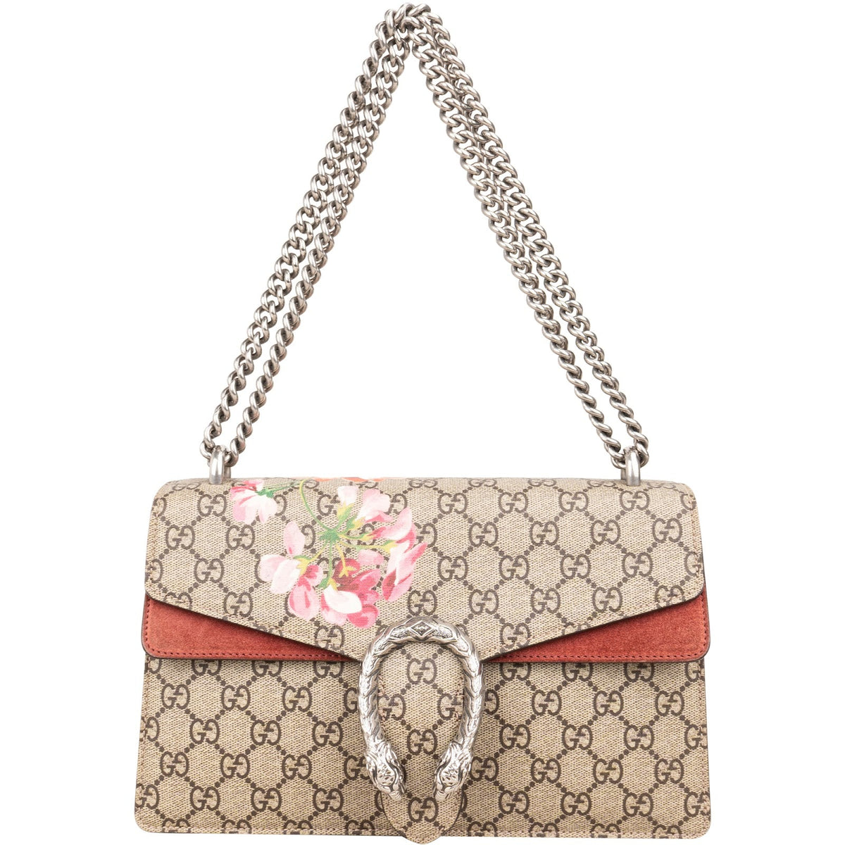 Gucci Monogram GG Supreme Floral Print Dionysus Shoulder Bag