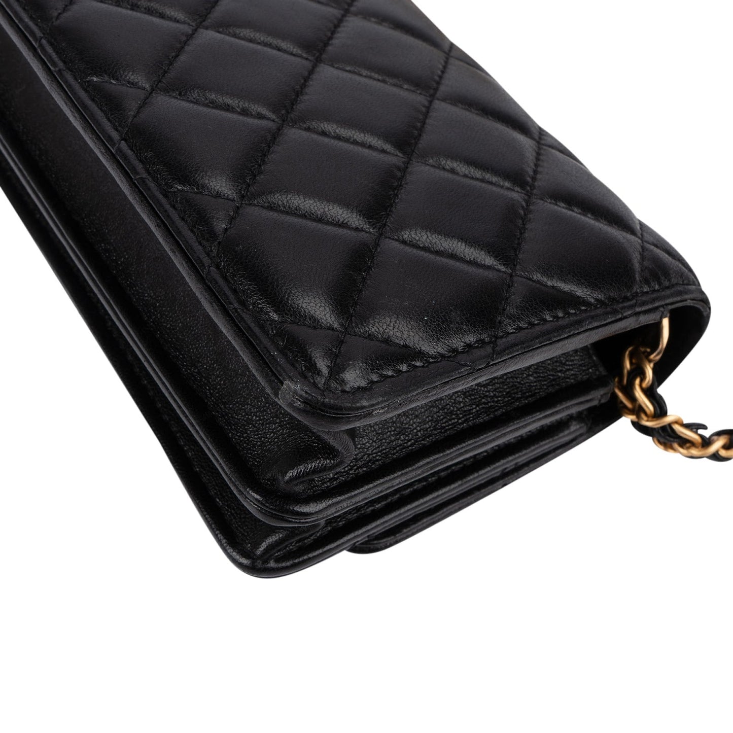 Chanel Quilted Lambskin Rectangular Wallet On Chain Crossbody Bag