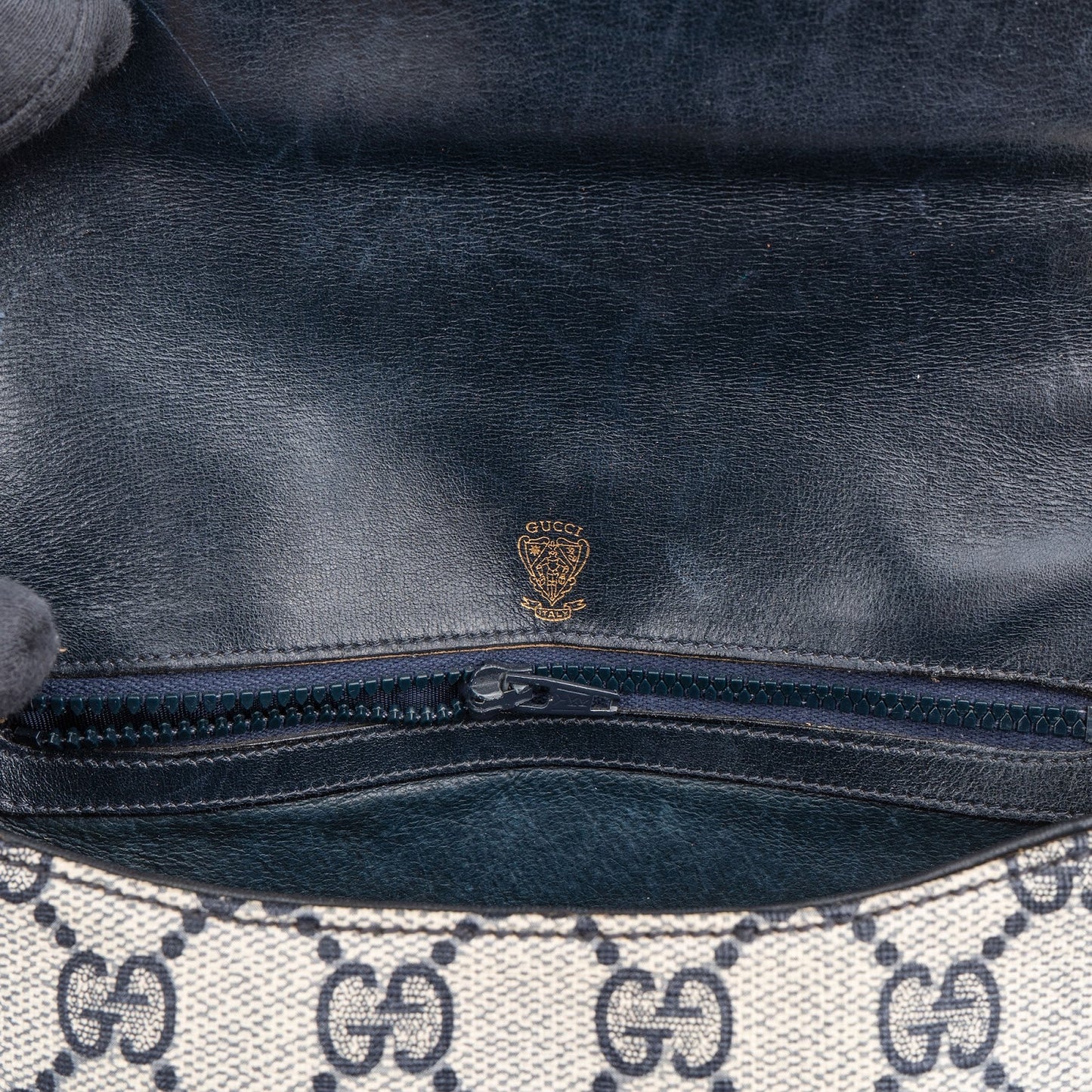 Gucci Monogram GG Supreme Horsebit Crossbody Bag