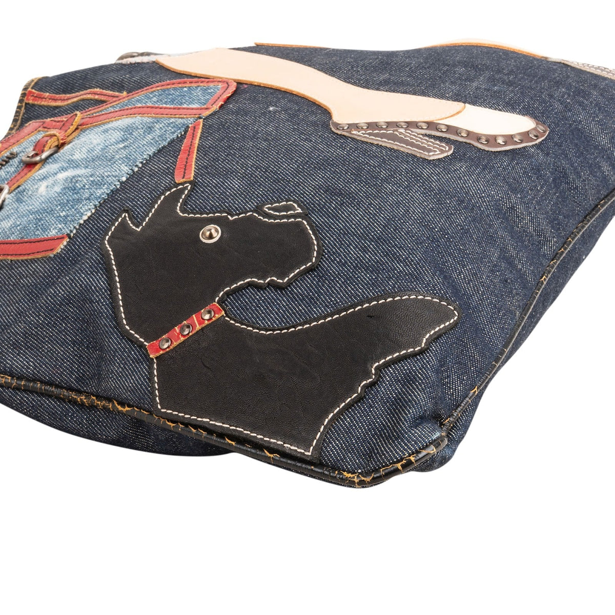 Miu Miu Patchwork Shopper aus Denim – Ansicht 8