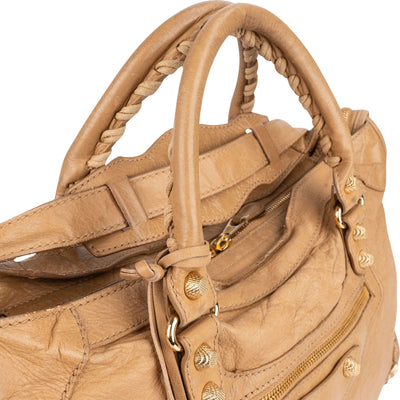 Balenciaga Beige Leather City Handbag