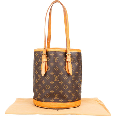 Louis Vuitton Monogram Canvas Bucket PM Shoulder Bag
