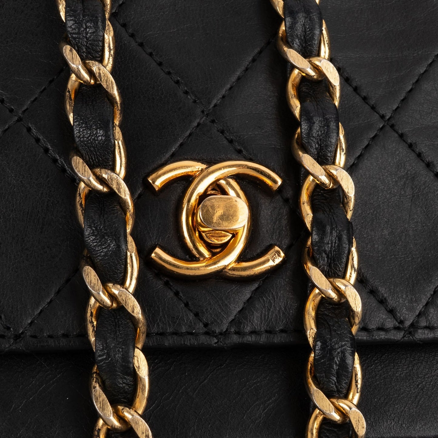 Chanel Quilted Lambskin 24K Gold Double Flap Shoulder Bag