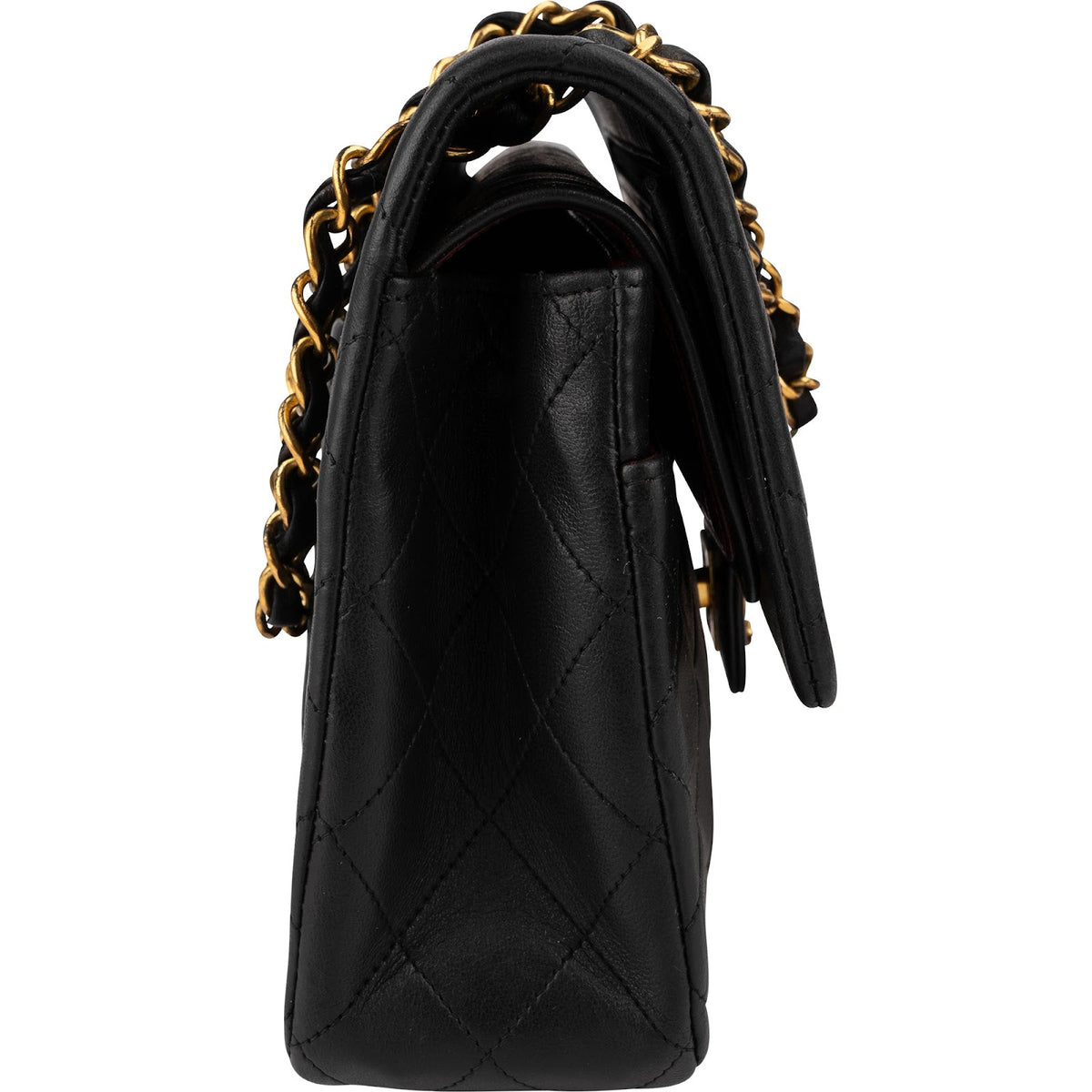 Chanel Quilted Lambskin 24K Gold Medium Double Flap Shoulder Bag