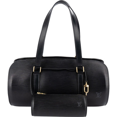 Louis Vuitton Noir Epi Leather Soufflot Set Handbag