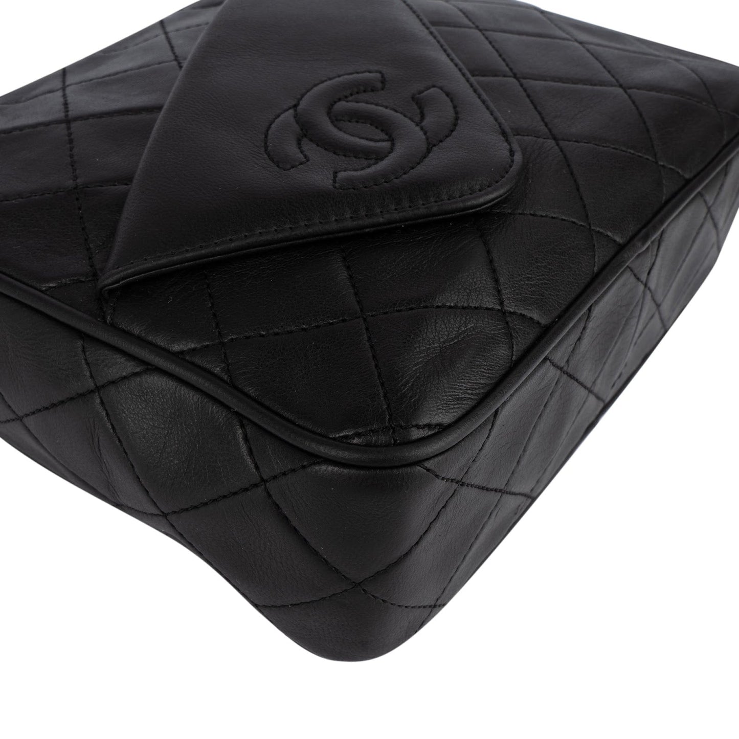 Chanel Quilted Lambskin CC Camera Crossbody Bag