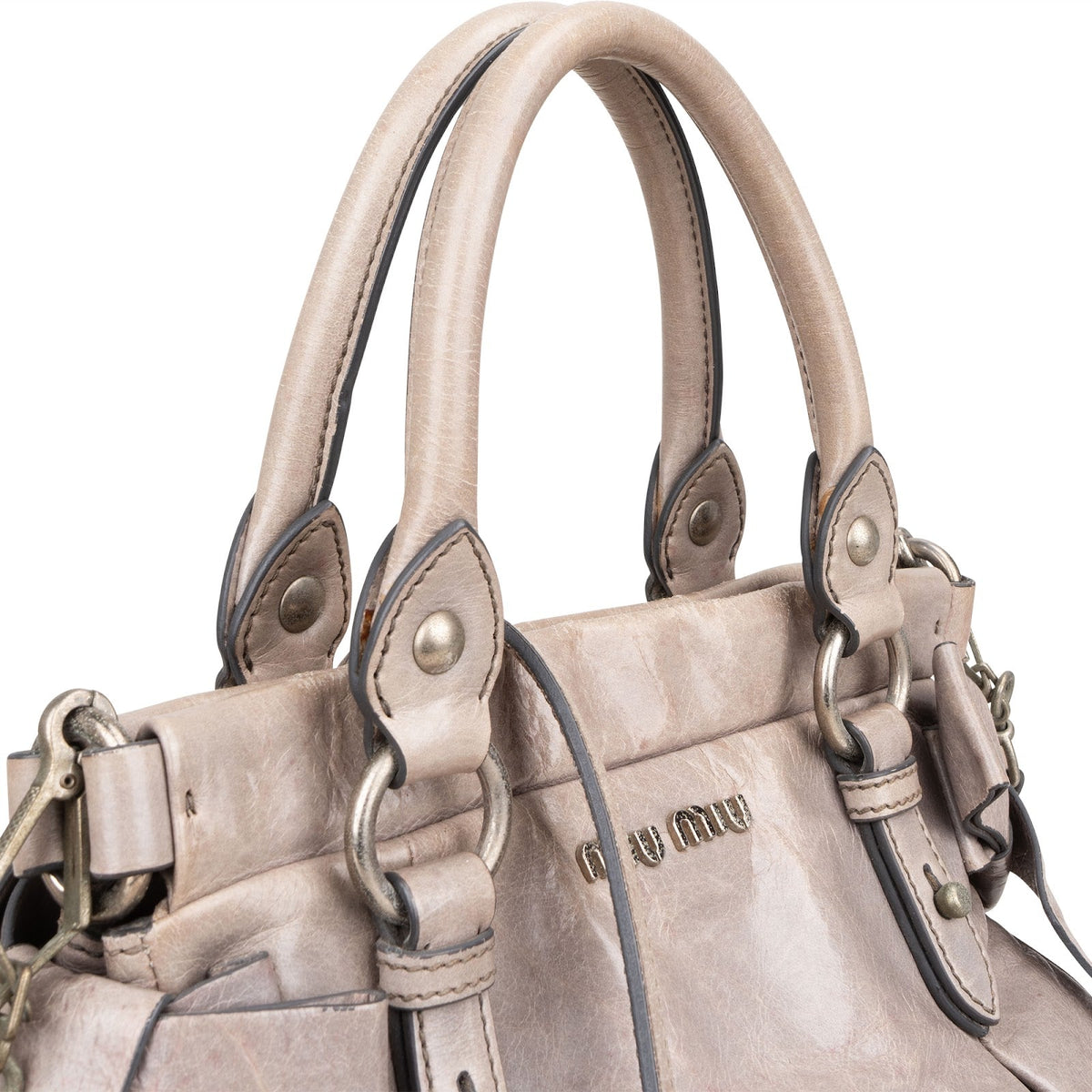 Miu Miu City aus Vitello-Lux-Leder – Ansicht 2