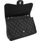 Chanel Quilted Caviar Leather Palladium Jumbo Single Flap Crossbody Bag