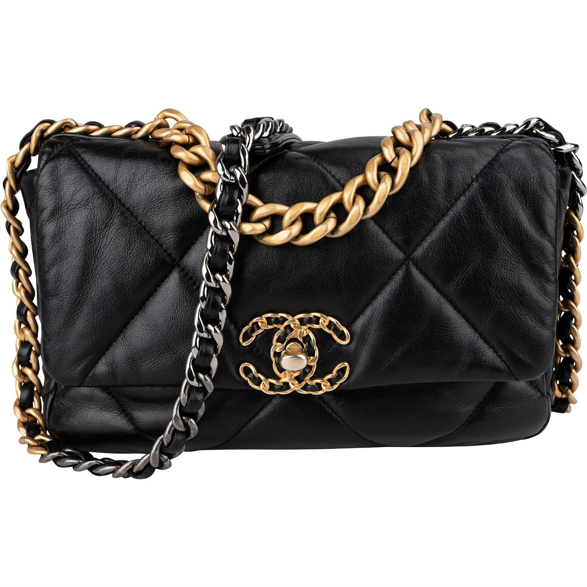 Chanel 19 Quilted Lambskin Single Flap Crossbody Bag