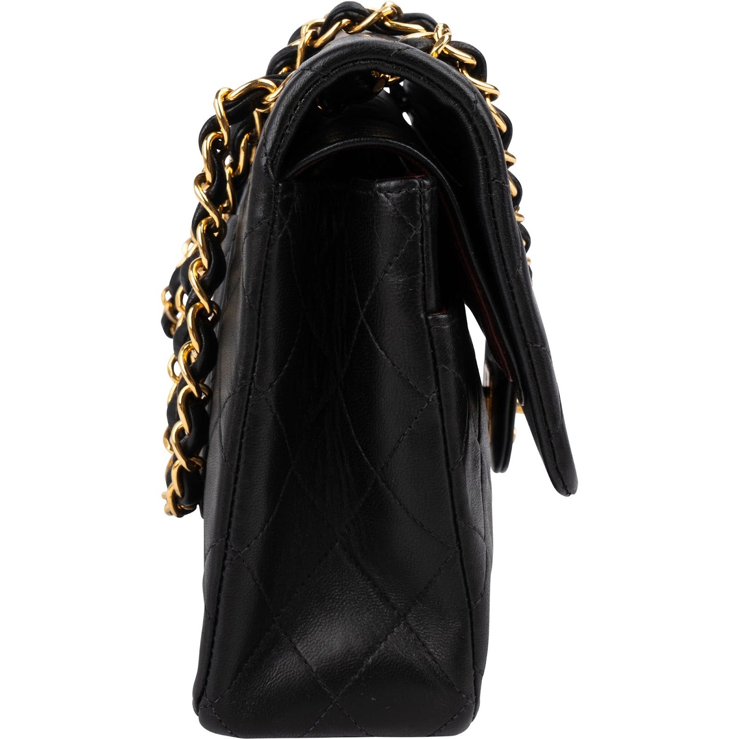 Chanel Quilted Lambskin 24K Gold Medium Double Flap Shoulder Bag