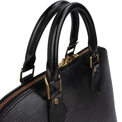 Louis Vuitton Noir Epi Leather Alma PM Handbag