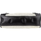 Balenciaga Black and White Raffia and Leather City Handbag