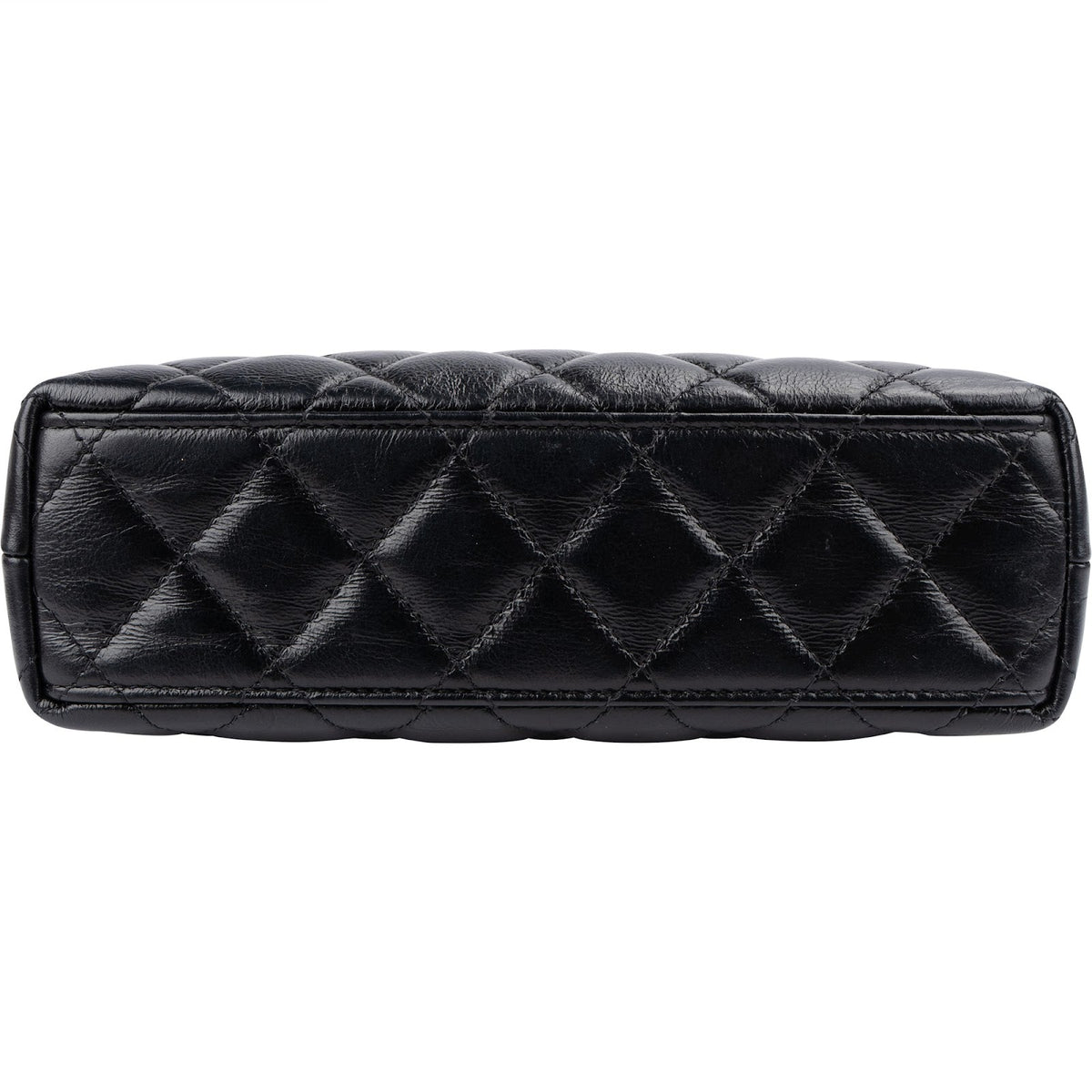 Chanel Black Leather Quilted Lambskin Nano Kelly Top Handle Crossbody Handbag