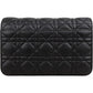 Christian Dior Black Quilted Cannage Lambskin Wallet On Chain Crossbody Bag