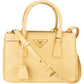 Prada Yellow Saffiano Leather Small Galleria Handbag