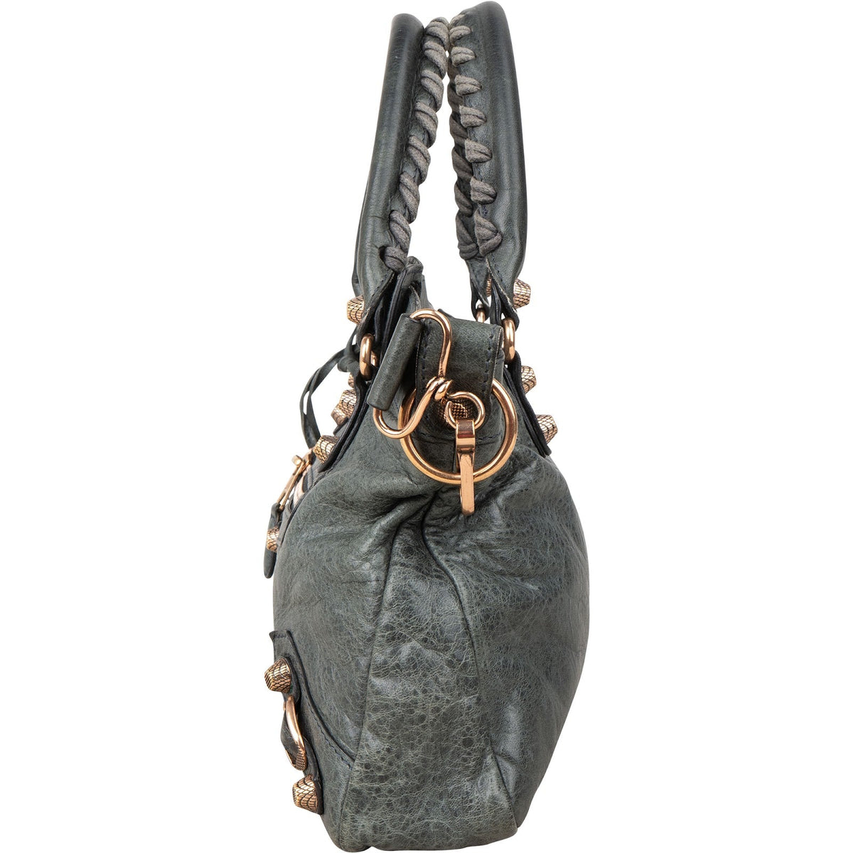 Balenciaga Dark Green Leather Classic City Handbag
