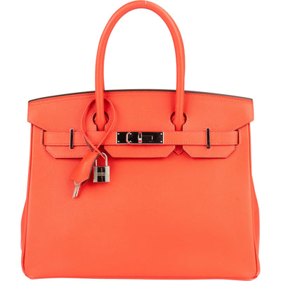 Hermès Coral Epsom Leather Birkin 30 Handbag