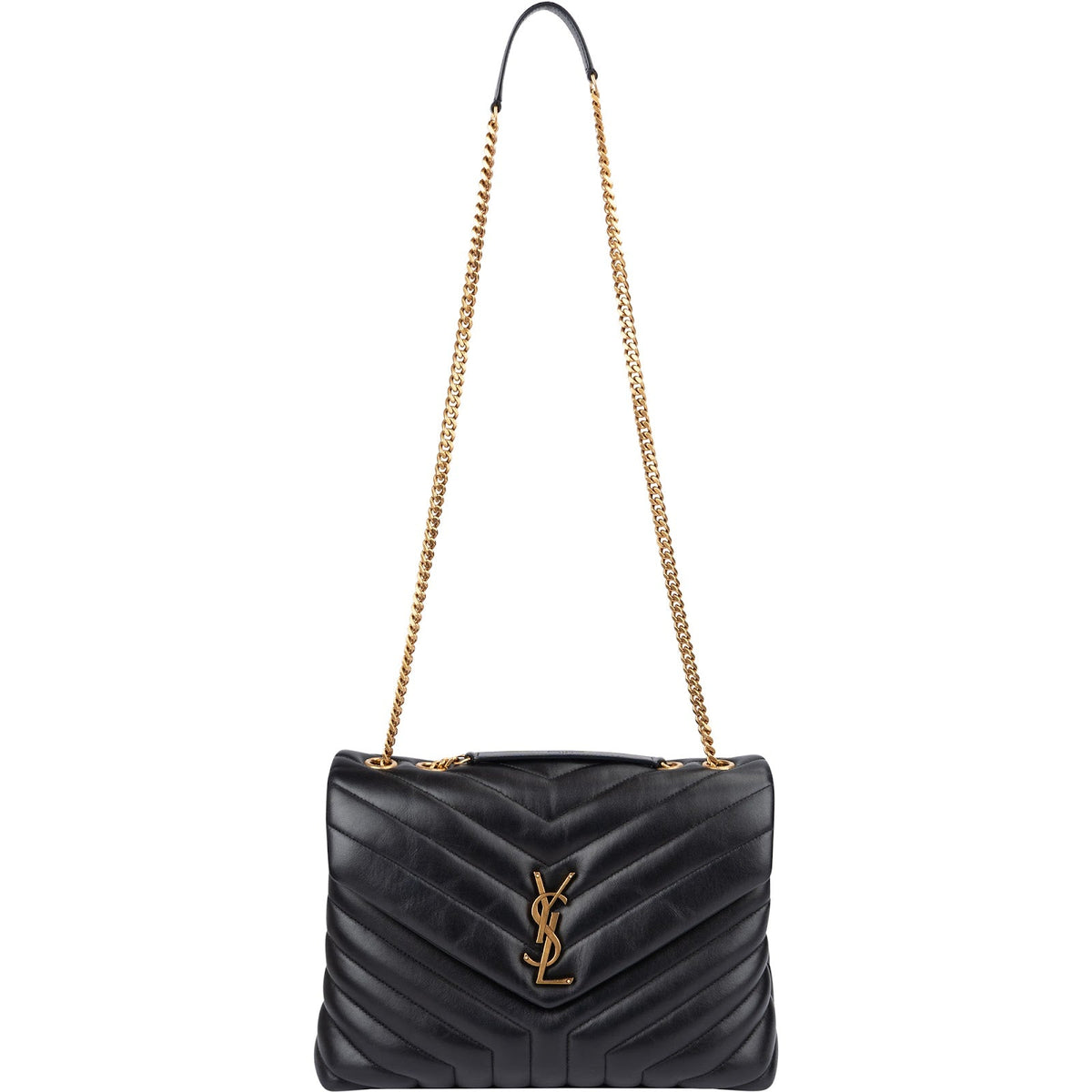 Saint Laurent Quilted Leather Loulou Medium Crossbody Bag