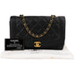 Chanel Quilted Lambskin 24K Gold Diana Single Flap Crossbody Bag