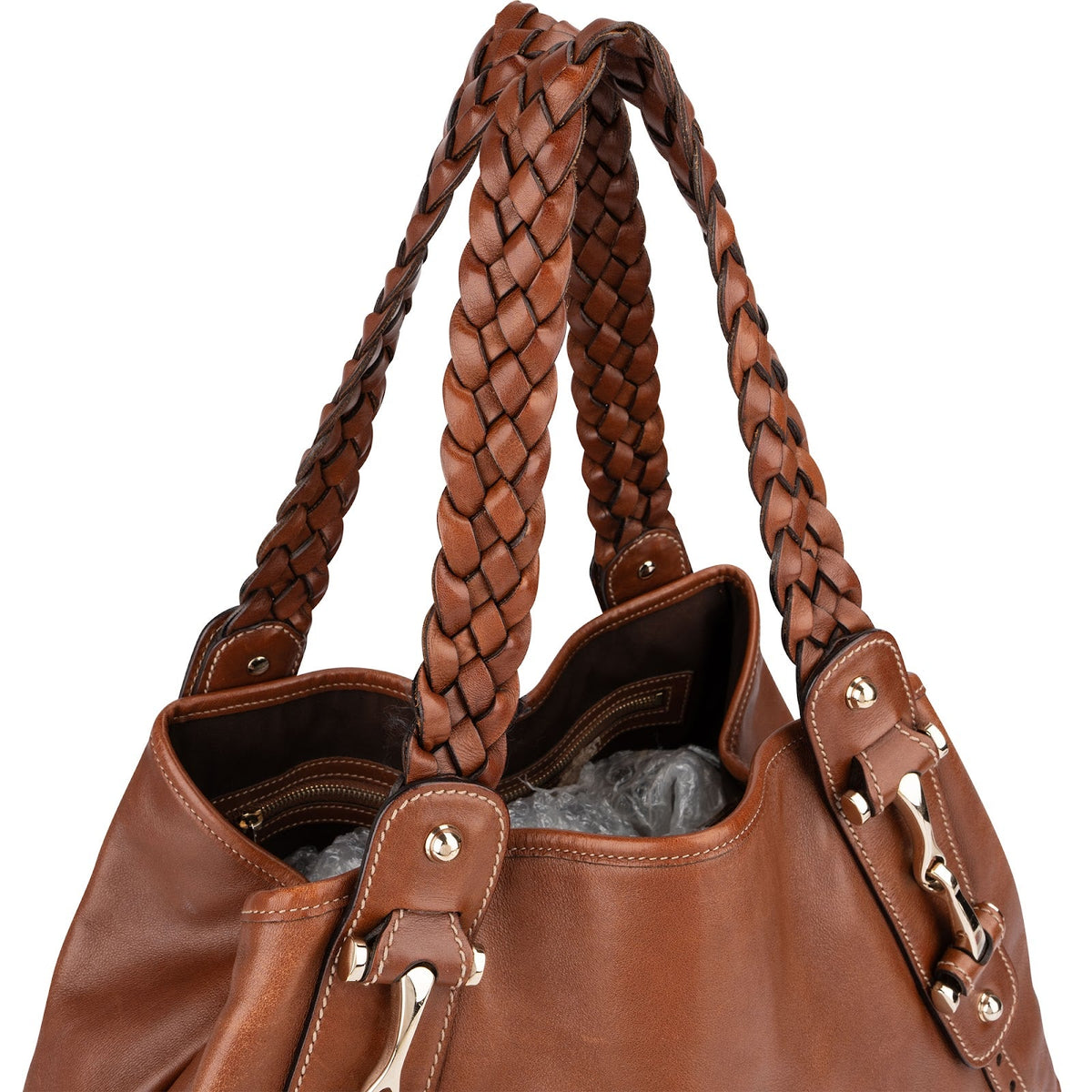 Gucci Brown Calfskin Pelham Horsebit Hobo Shoulder Bag