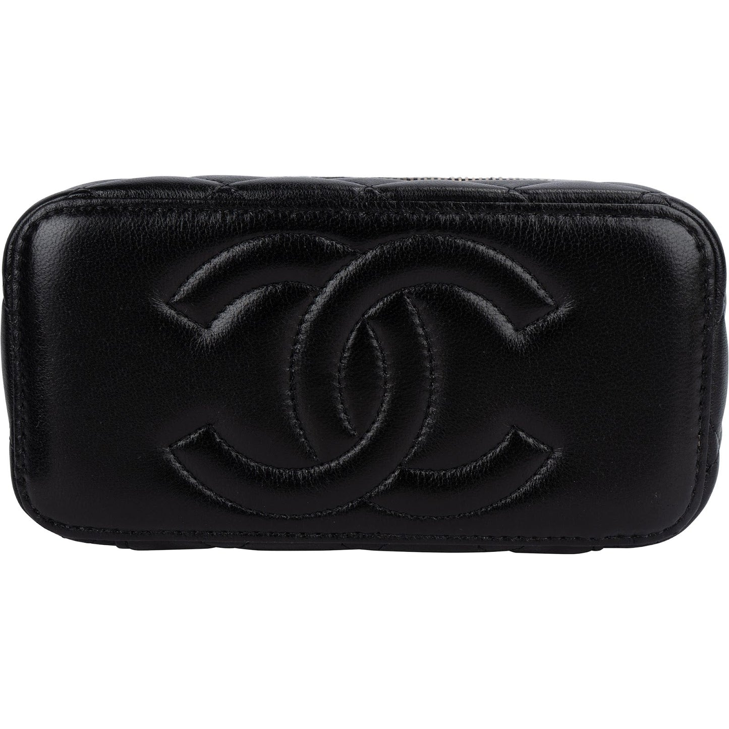 Chanel Quilted Lambskin Vanity Case Crossbody Handbag