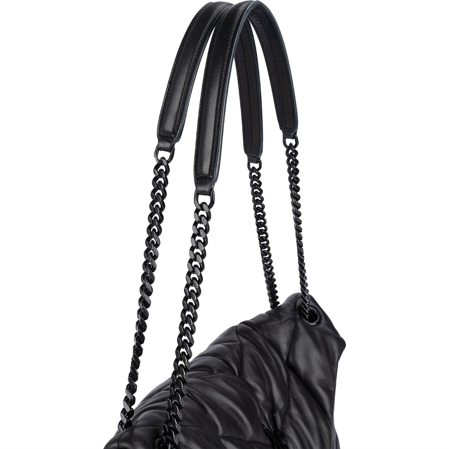 Saint Laurent Quilted Lambskin Medium Puffer Crossbody Bag