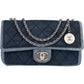 Chanel Quilted Denim Medium Single Flap Crossbody Bag