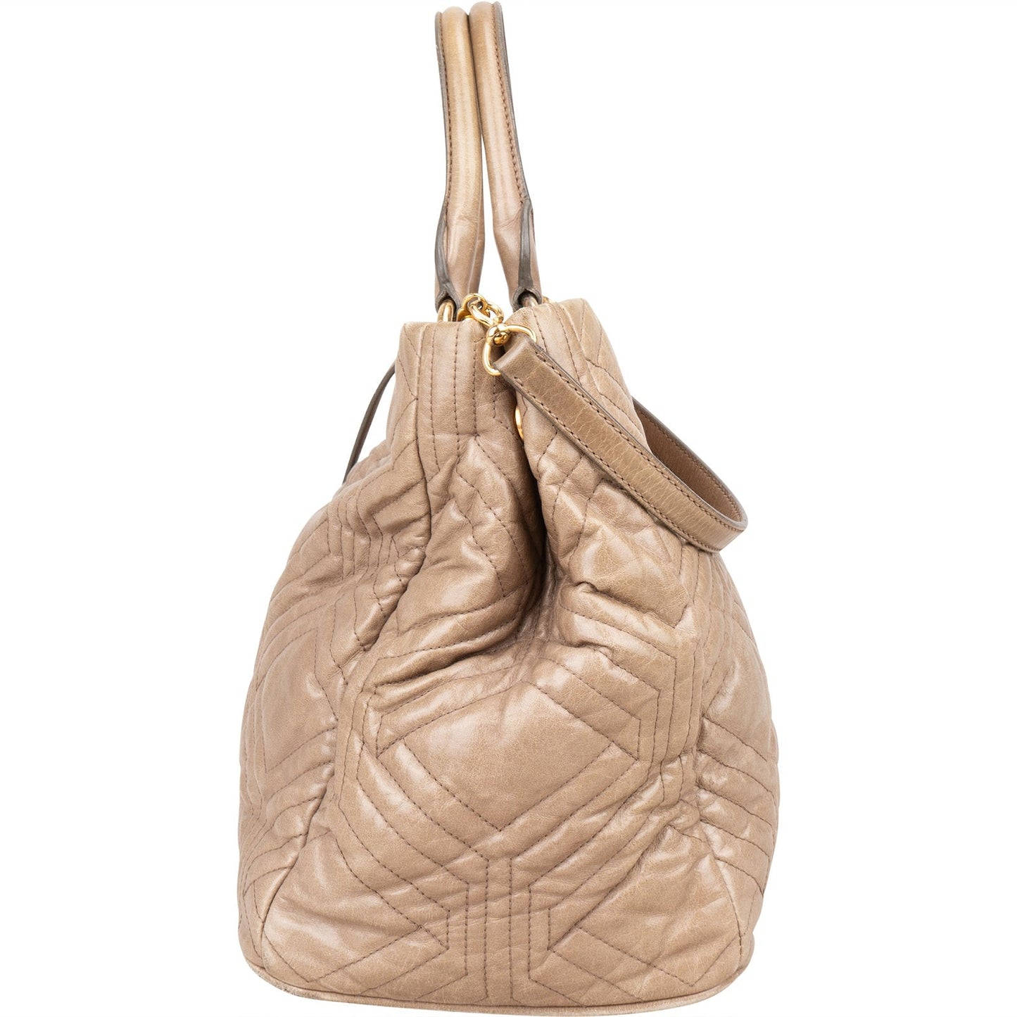 Miu Miu Quilted Geometric Leather Handbag