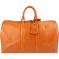 Louis Vuitton Orange Epi Leather Keepall 45 Travel Bag