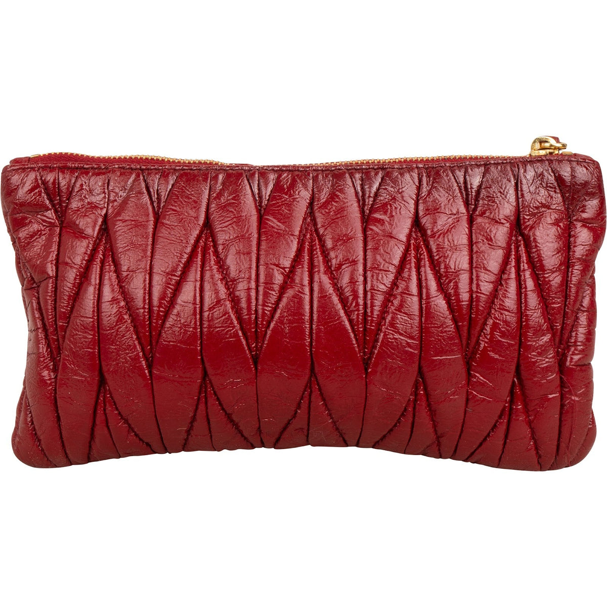 Miu Miu Matelassé Nappa Leder Wristlet Pouch Clutch, Bild 2 von 7
