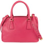 Prada Pink Saffiano Leather Small Galleria Handbag