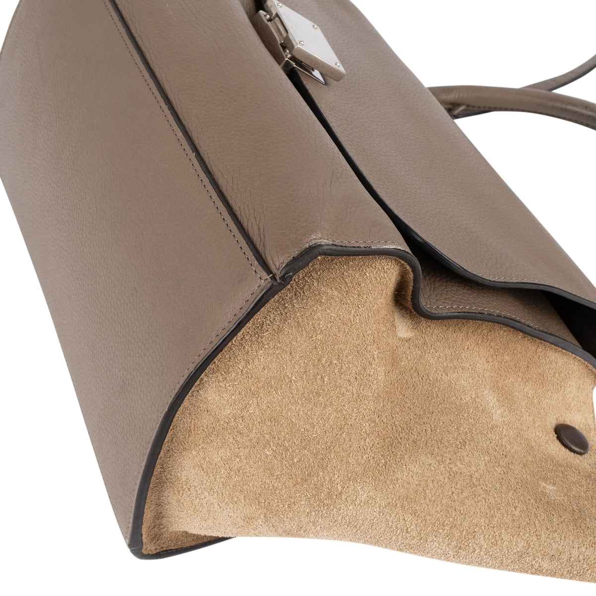 Céline Drummed Suede Leather Trapeze Handbag