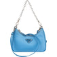 Prada Blau Nylon Triangle Re-Edition aus Nylon – Vorderansicht