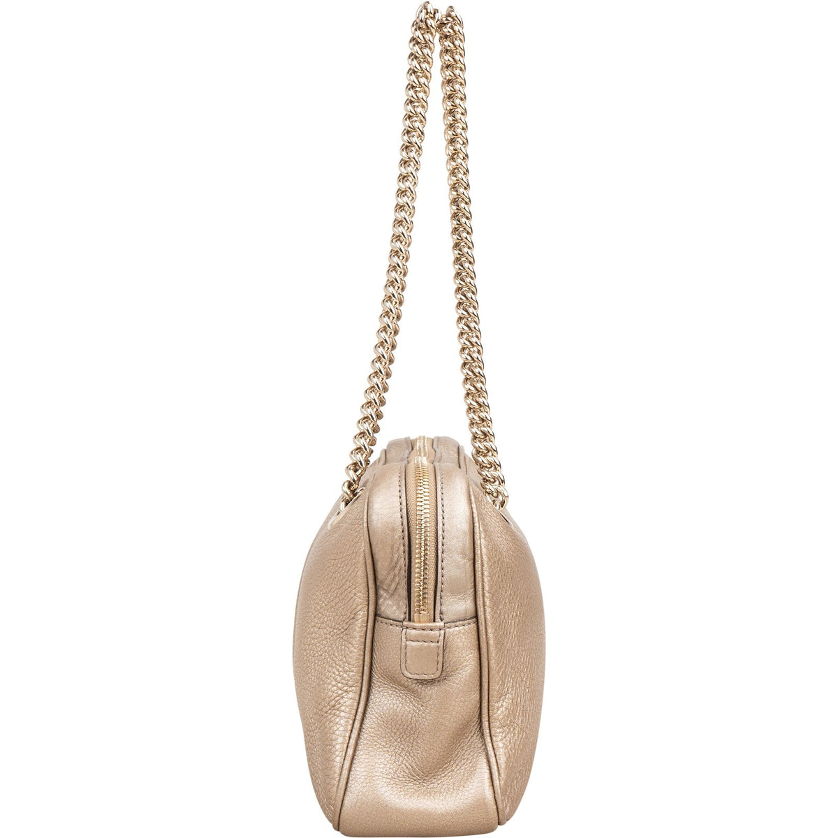Gucci Metallic Leather Soho GG Shoulder  Bag