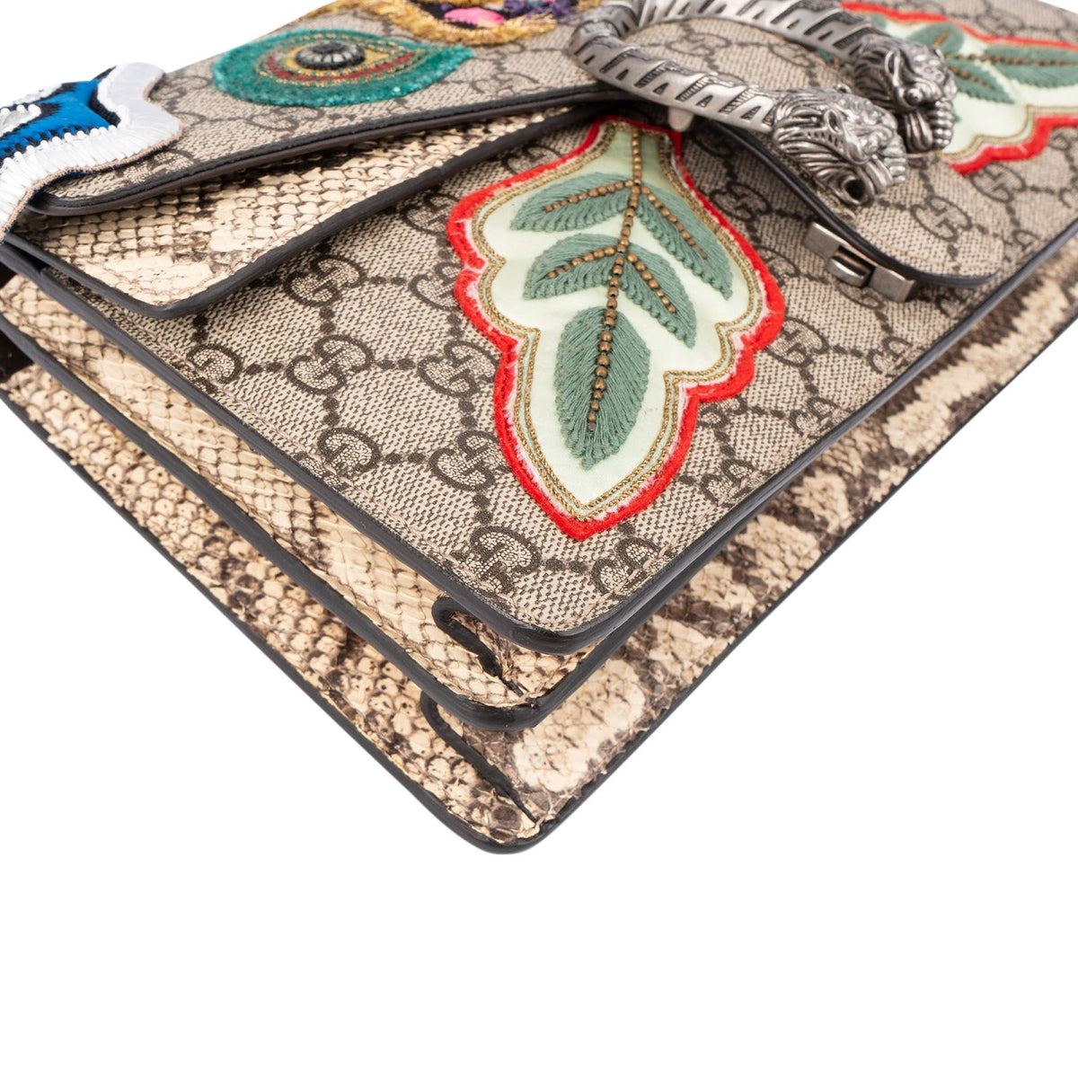 Gucci Limited Monogram GG Supreme Canvas Embroidered Dionysus Shoulder Crossbody Bag