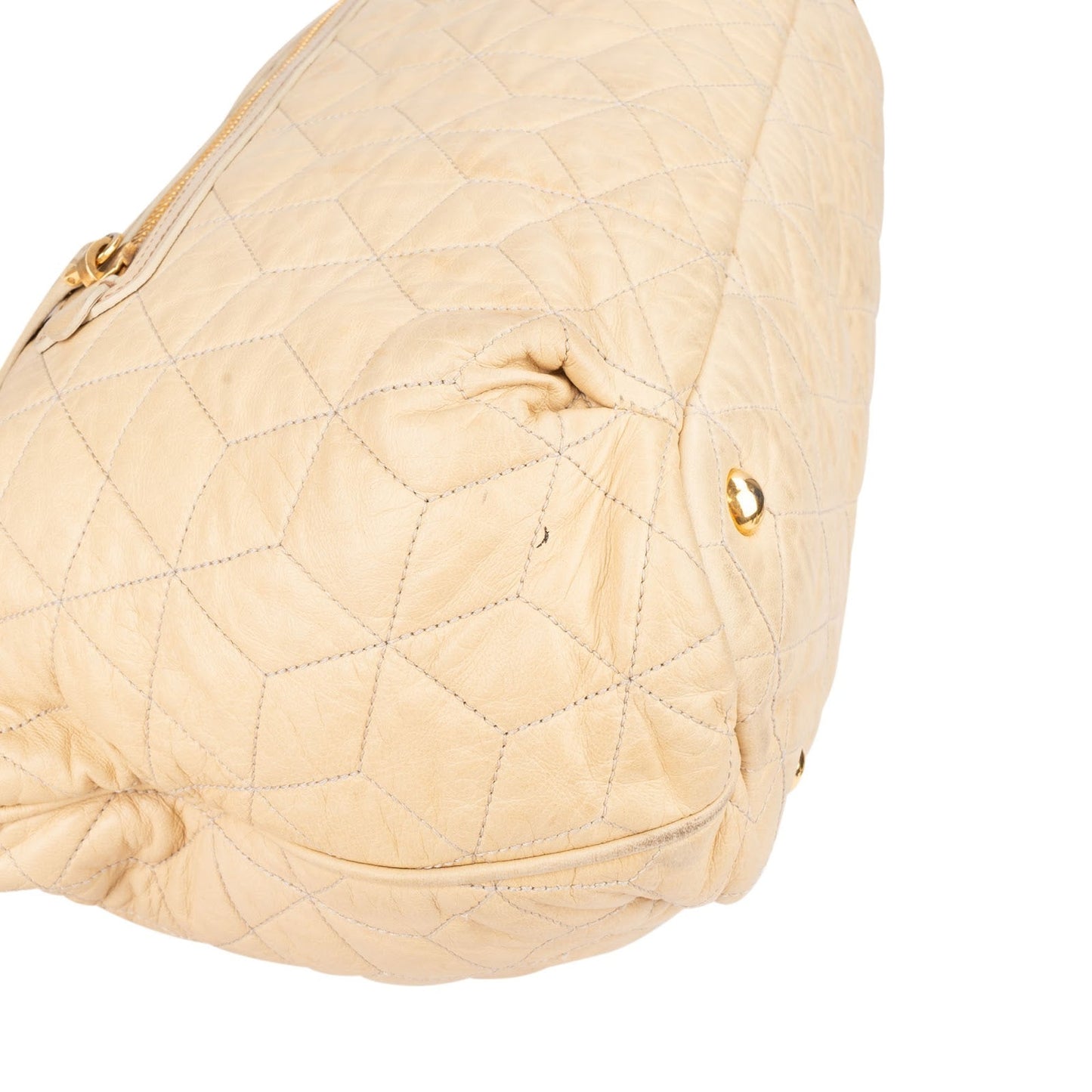 Miu Miu Quilted Leather Bowler Handbag